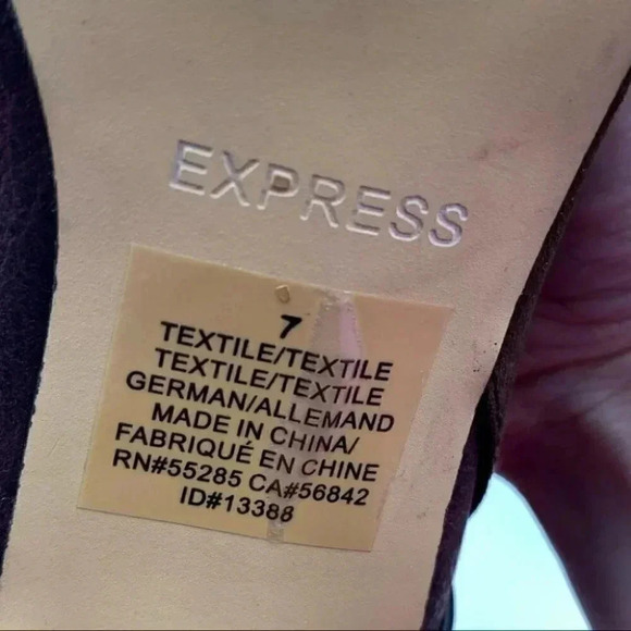 Express ankle booties 7 brown faux suede faux fur - Picture 9 of 10